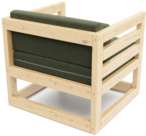 Кресло Arsko Магнус сосна велюр зеленый