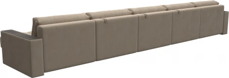 Диван П-образный с декором Лига-049 НПБ Мегалонг Лига Диванов (Велюр) арт.128523