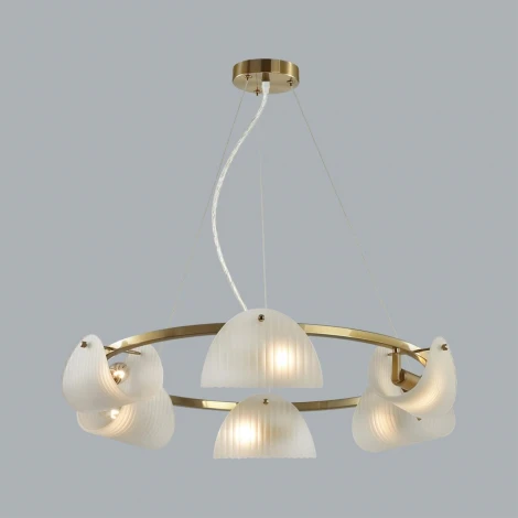 Подвесной светильник Lumion Fioro 6571/6 медный/белый/металл/стекло E14 6*60W 220V (на тросе)