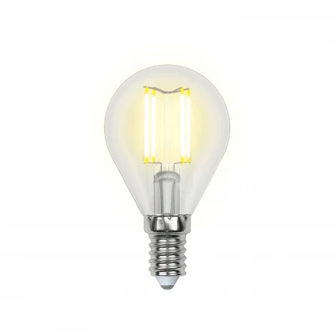 Лампочка светодиодная шар прозрачная E14 6W 4000K Uniel LED-G45-6W/NW/E14/CL PLS02WH