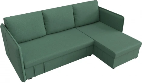 Диван угловой Слим правый угол (Зеленый/Рогожка) Лига Диванов арт.121151