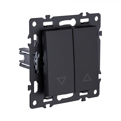 Механизм управления жалюзи 2-клавишный черный Kollinger Asthetik AS-013BK