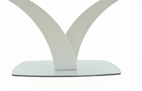 Стол Аврора Нотр Дам MODERNE стекло OPTIWHITE 1400(1800)*850, Капучино