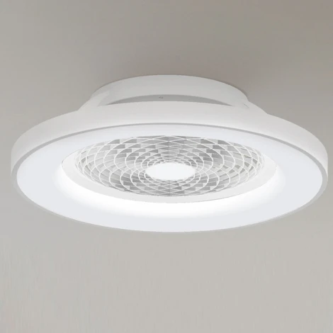 Потолочный светильник круглый с вентилятором Mantra Tibet 7123 (LED, 220V, диммер, пульт управления, свето-шумовой датчик, управление смартфоном, умный дом - Tuya Smart, круглые)