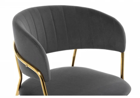 Стул Woodville на металлокаркасе Kamelia grey / gold 11777
