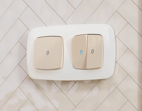 Рамка Ambrella Volt OMEGA Ecta (Белый глянец) 3-ая OF140103