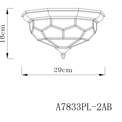 Потолочный светильник Arte Lamp Copperland A7833PL-2AB