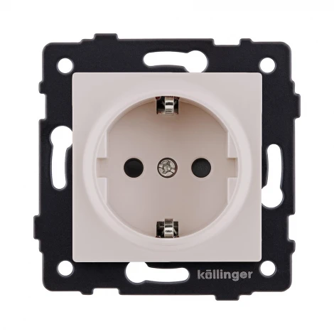 Розетка штепсельная SCHUKO 16A/250 В кашемир матовый Kollinger REA-002CM для Aspekt, Eleganz, Reflex