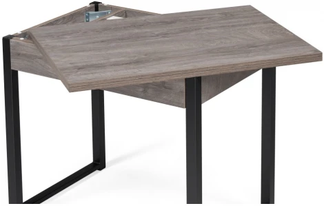 Деревянный стол Woodville Ибби 90(128)х64х77 рошелье / черный матовый 528556