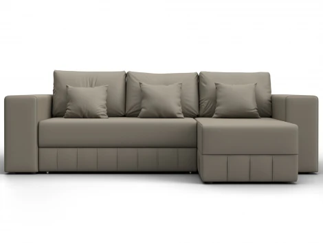 Диван угловой Лига-076 угол универсальный (ДСП/Пластик/Экокожа/Бежевый) Лига Диванов 129851