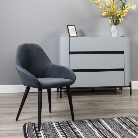 Кресло Kent Diag grey/черный R-Home арт.410119140h_Diaggrey_черн