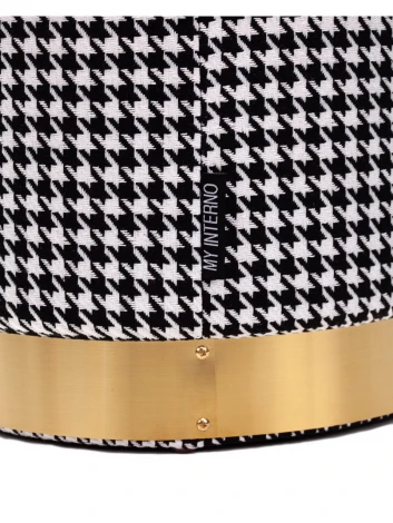 Комплект из 2 пуфиков черный, золото, белый MY iNTERNO MY20A568(small+big)