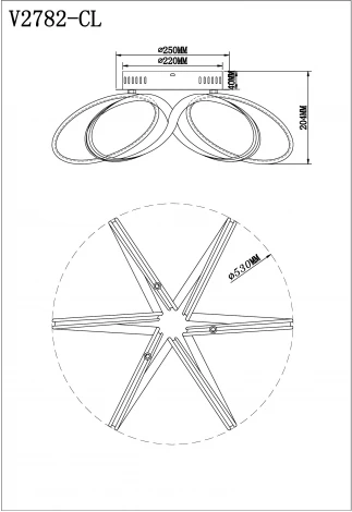 Потолочная люстра Moderli Ello V2782-CL