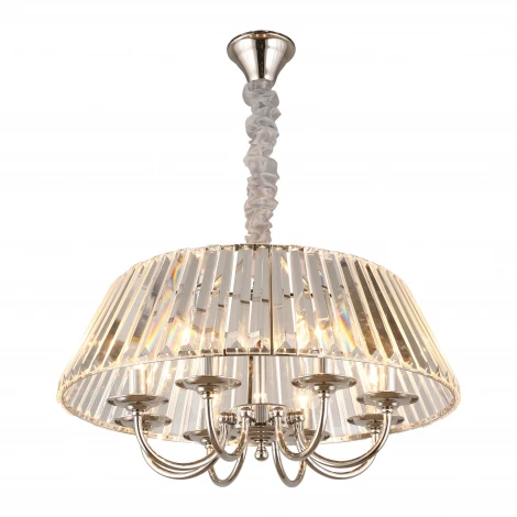 Подвесная люстра Aployt Lucretia APL.748.03.08 (220V, хрусталь, на цепи, свеча, круглые)