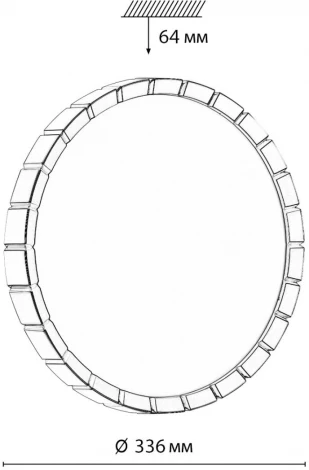 Настенно-потолочный светильник Sonex Atabi Black 7649/CL PALE SN пластик/белый/черный LED 30Вт 4000К D336 IP43 (220V, круглые)