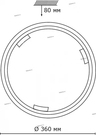 Настенно-потолочный светильник Sonex Greca Wood 160/K