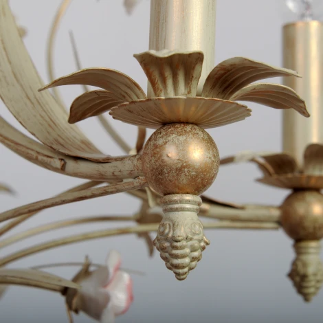 Подвесная люстра Abrasax Suzanne SD0843/5 (220V, на цепи, цветы, листья, розы)