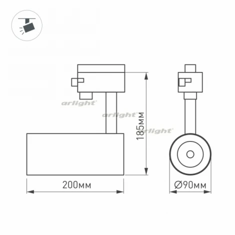 Трековый светильник Arlight LGD-GERA 031417 (LED, 220V, круглые)