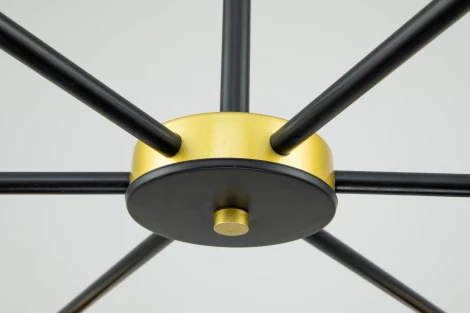 Люстра потолочная светодиодная на штанге Cloud 10226/6 LED*103W Gold/black