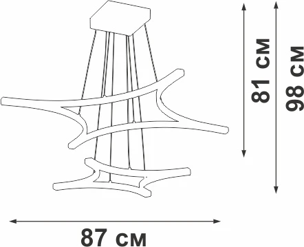 Подвесной светильник с ПДУ светодиодный LED 46Вт, 2700-6500К Vitaluce V2511DT-0/4+4S (220V, на тросе)