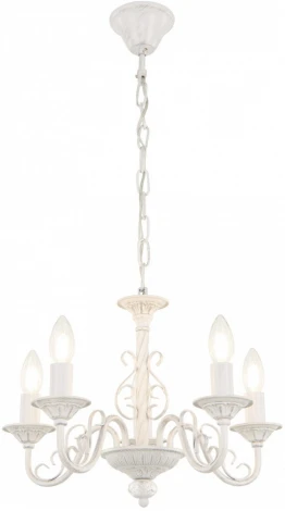 Подвесная люстра Arte Milano AM342620 342620/5 WT+SL (220V, на цепи, подсвечник, свеча)