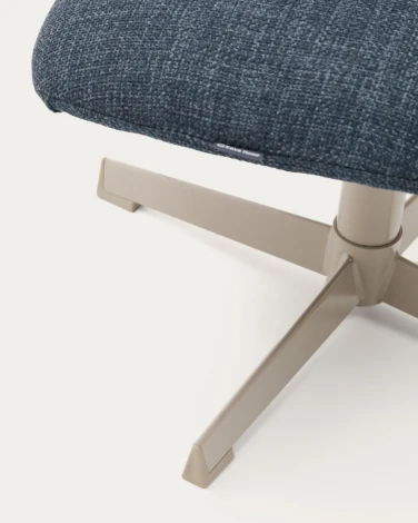 Jaspe Пуф для ног синего цвета с серым металлом La Forma (ex Julia Grup) арт.208263