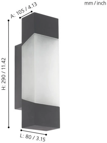 Настенный светильник уличный Eglo Gorzano 97222 (220V)