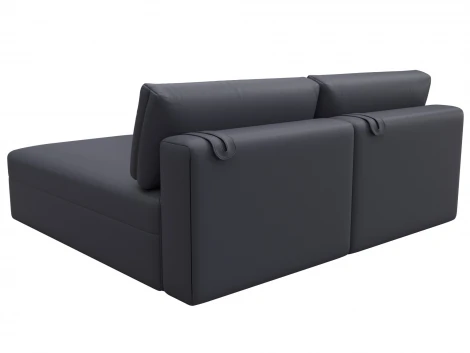 Диван угловой модульный Лига-060 НПБ угол универсальный (ЛДСП,Брус,Фанера/Пластик/Экокожа/Серый) Лига Диванов 130063