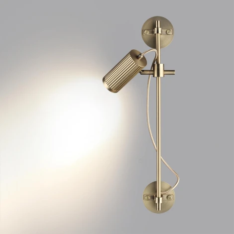 Настенный спот поворотный на 50/180 Odeon Light Manchester 7013/1W металл/под латунь LED GU10 10W 220V