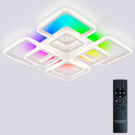 Потолочная люстра светодиодная с пультом ДУ W с RGB, белый, LED Natali Kovaltseva Spektr LED LAMPS 81108/6C