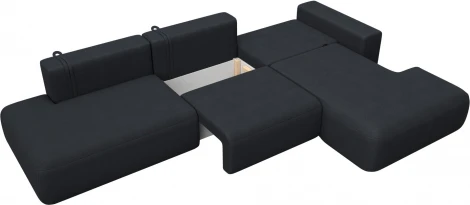 Диван угловой Лига-036 НПБ Модерн Лонг правый угол Лига Диванов (Замша) арт.127758