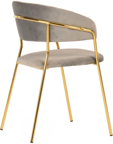 Комплект из 4-х стульев Bradexhome Turin латте, золотые ножки