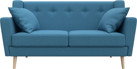 Диван кухонный прямой Брайтон 2 (Голубой/Рогожка) Лига Диванов арт.123761