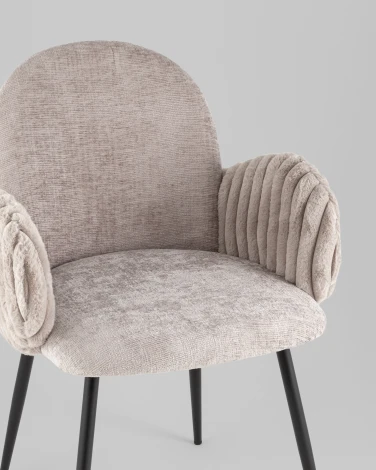 Стул обеденный Stool Group Wave Stripes букле серый арт.УТ000040342