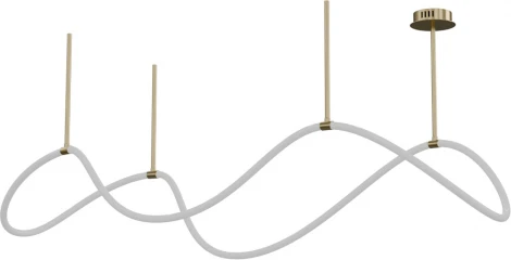 Потолочная люстра на штанге с гибким неоном Lightera Nyasa LE117L-120GB Wi-Fi (LED, 220V, управление смартфоном, голосовое управление, умный дом - Алиса, Tuya Smart, Маруся, Smart Life, Экосистема Сбер)