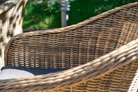 Обеденная группа плетеная, цвет соломенный 4SIS Эспрессо-150 R ECR6T-7-SET