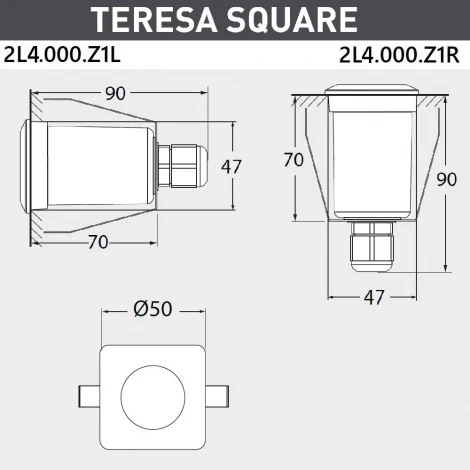 Встраиваемый светильник уличный Fumagalli Teresa 2L4.000.000.LXZ1L (220V, IP67)