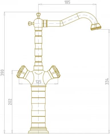 Смеситель Bronze de Luxe 21973/1 для раковины