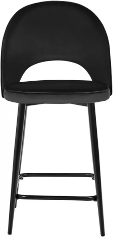 Стул Bradex Home полубарный Leo черный с жаккардом, с поворотным механизмом (RF 0270)