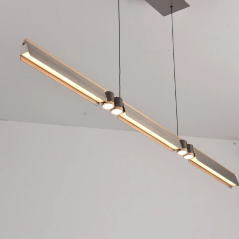 Подвесной светильник iLedex Vision 9309D-1200-2 GR+BK (220V, на проводе)