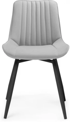 Стул на металлокаркасе Седа К крутящийся  (Седа крутящийся велюр светло-серый  / черный) Notta арт.502104