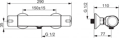 Термостат Oras Nova 7470U для душа