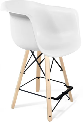 Стул полубарный Sheffilton SHT-ST31/S80-1 белый/прозрачный лак/черный