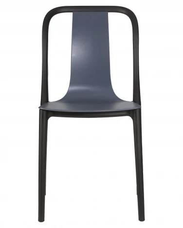 Набор 4 шт стул обеденный DOBRIN ADAM (черный/серо-голубой)