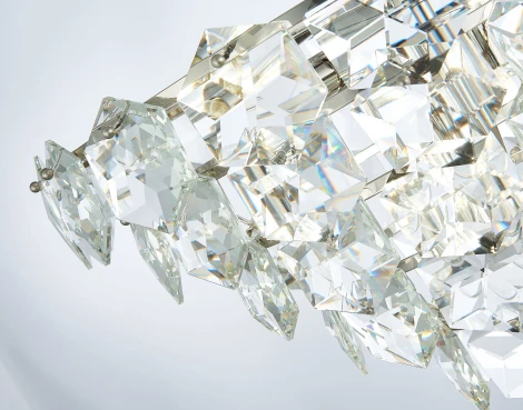 Подвесная люстра каскадная Simple Story 1098 1098-6PL (220V, хрусталь, на цепи)