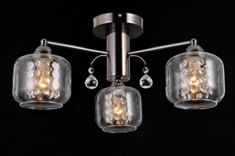 Потолочная люстра Natali Kovaltseva Laina 75091/3C DARK CHROME