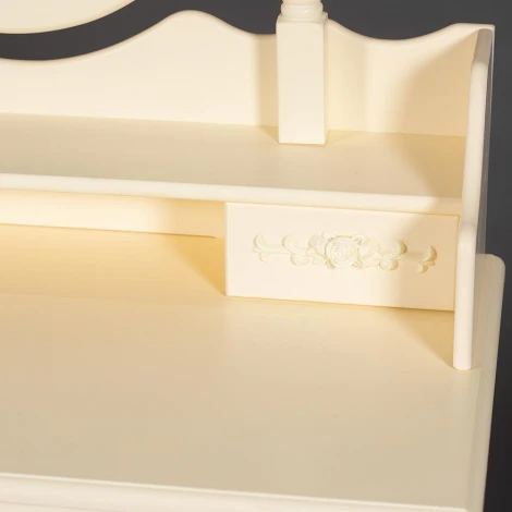 Туалетный столик с зеркалом и табуретом Secret De Maison ARNO ( mod. HX18-263 ) butter white (слоновая кость) (дерево павловния, мдф)