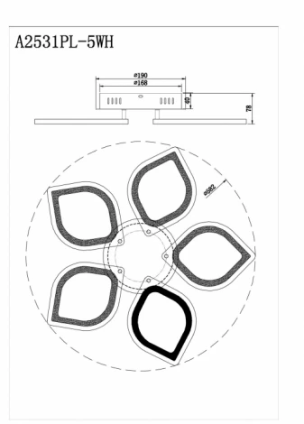 Потолочная люстра Arte Lamp Polli A2531PL-5WH