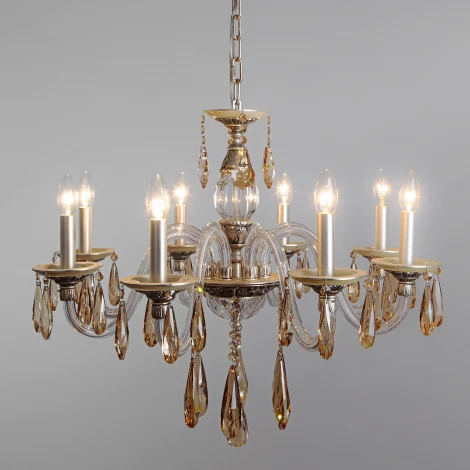 Подвесная люстра Abrasax 3119/8GO (220V, на цепи, свеча)