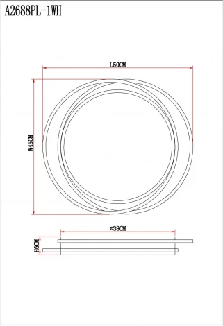 Потолочный светильник круглый Arte Lamp Sonny  A2688PL-1WH (регулировка яркости, LED, 220V, пульт управления, круглые)